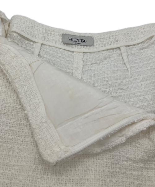 VALENTINO（ヴァレンティノ）VALENTINO (ヴァレンティノ) ミックスツイードキュロット ホワイト サイズ:42の古着・服飾アイテム
