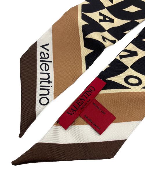 VALENTINO（ヴァレンティノ）VALENTINO (ヴァレンティノ) ロゴマニアシルクツィリー ベージュの古着・服飾アイテム