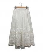 BEARDSLEYビアズリー）の古着「たっぷりレーススカート」｜ホワイト
