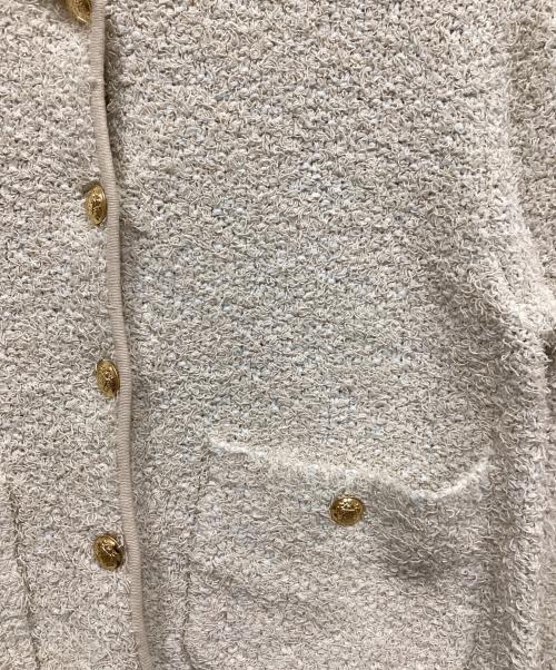 Spick and Span（スピック＆スパン）Spick and Span (スピックアンドスパン) ツィードニットカーディガン ベージュ サイズ:Fの古着・服飾アイテム