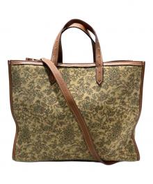 Le vernis（ル ベルニ）の古着「ヴィンテージフラワースクエアトートバッグ」｜ベージュ