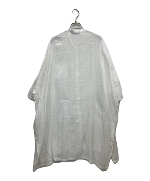 mizuiro-ind（ミズイロインド）mizuiro-ind (ミズイロインド) シャツワンピース ホワイト サイズ:Freeの古着・服飾アイテム