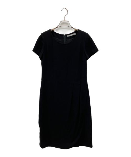 theory luxe（セオリーリュクス）theory luxe (セオリーリュクス) ラップ風半袖ワンピース ブラック サイズ:38の古着・服飾アイテム