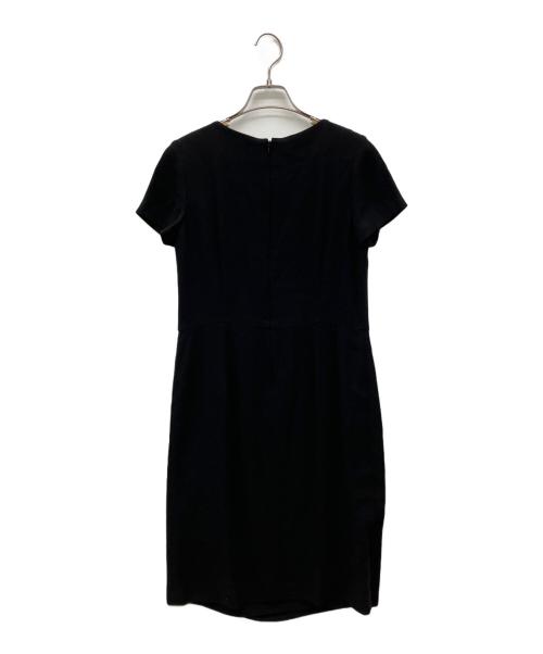 theory luxe（セオリーリュクス）theory luxe (セオリーリュクス) ラップ風半袖ワンピース ブラック サイズ:38の古着・服飾アイテム