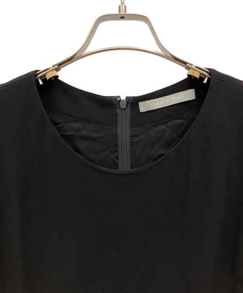 theory luxe（セオリーリュクス）theory luxe (セオリーリュクス) ラップ風半袖ワンピース ブラック サイズ:38の古着・服飾アイテム