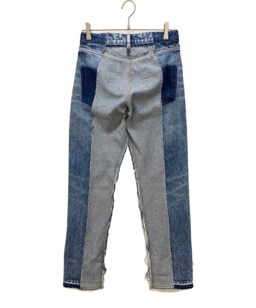 Maison Margiela（メゾンマルジェラ）Maison Margiela (メゾンマルジェラ) パッチワークデニムパンツ インディゴ サイズ:38 未使用品の古着・服飾アイテム