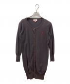 Vivienne Westwood RED LABELヴィヴィアンウエストウッドレッドレーベル）の古着「オーブ刺繍ロングカーディガン」｜グレー