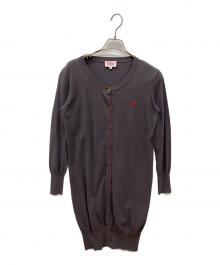 Vivienne Westwood RED LABEL（ヴィヴィアンウエストウッドレッドレーベル）の古着「オーブ刺繍ロングカーディガン」｜グレー