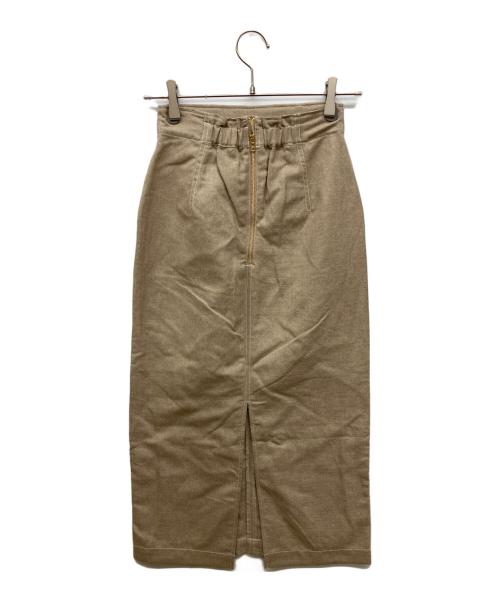 DRESSTERIOR（ドレステリア）DRESSTERIOR (ドレステリア) リネンブレンドタイトスカート ベージュ サイズ:34の古着・服飾アイテム