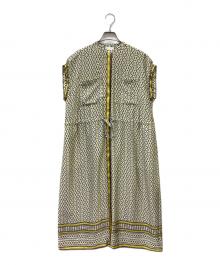 BALLSEY（ボールジィ）の古着「アルハンブラプリントドローストリングシャツワンピース」｜イエロー