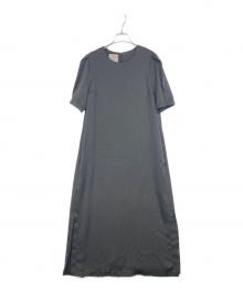 BAUM UND PFERDGARTEN（バウムウンドヘルガーデン）の古着「サテンロングワンピース」｜ブラック