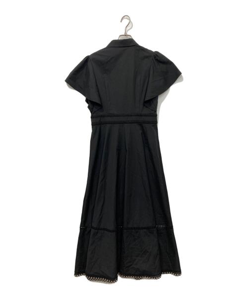 Loulou Willoughby（ルルウィルビー）Loulou Willoughby (ルルウィルビー) レーストリムシャツワンピース ブラック サイズ:2の古着・服飾アイテム