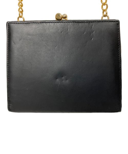 Salvatore Ferragamo（サルヴァトーレ フェラガモ）Salvatore Ferragamo (サルヴァトーレ フェラガモ) ヴァラ チェーンショルダーバッグ ブラックの古着・服飾アイテム