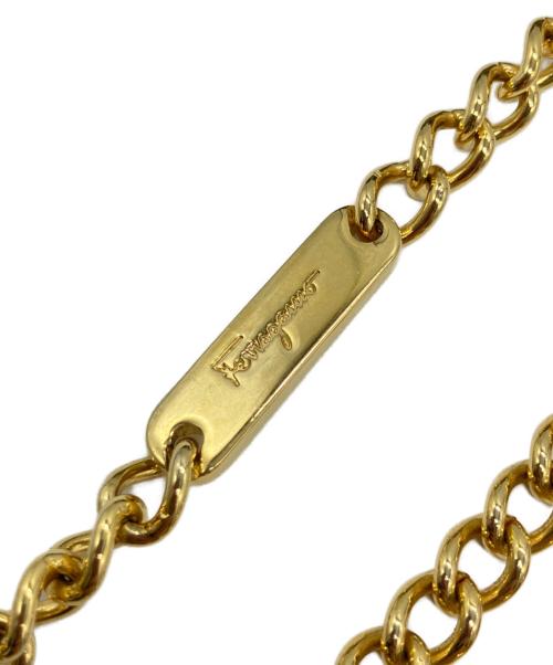 Salvatore Ferragamo（サルヴァトーレ フェラガモ）Salvatore Ferragamo (サルヴァトーレ フェラガモ) ヴァラ チェーンショルダーバッグ ブラックの古着・服飾アイテム