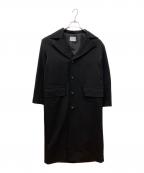 MIESROHEミースロエ）の古着「マニッシュIラインロングオーバーコート」｜ブラック