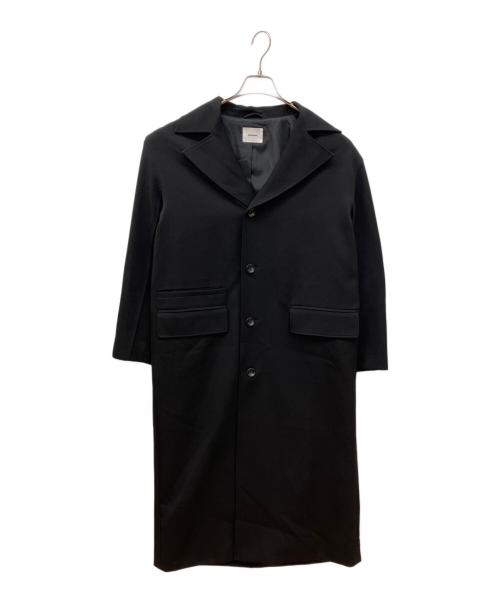 MIESROHE（ミースロエ）MIESROHE (ミースロエ) マニッシュIラインロングオーバーコート ブラックの古着・服飾アイテム