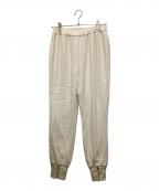 MUSE de Deuxieme Classe×Col Pierrotミューズ ドゥーズィエム クラス×コルピエロ）の古着「ジョーゼットスソリブパンツ」｜アイボリー