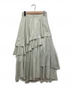 FRAY IDフレイ アイディー）の古着「イレヘムティアードスカート」｜ミント