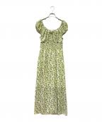 FRAY IDフレイ アイディー）の古着「フラワープリントオフショルワンピース」｜ミント