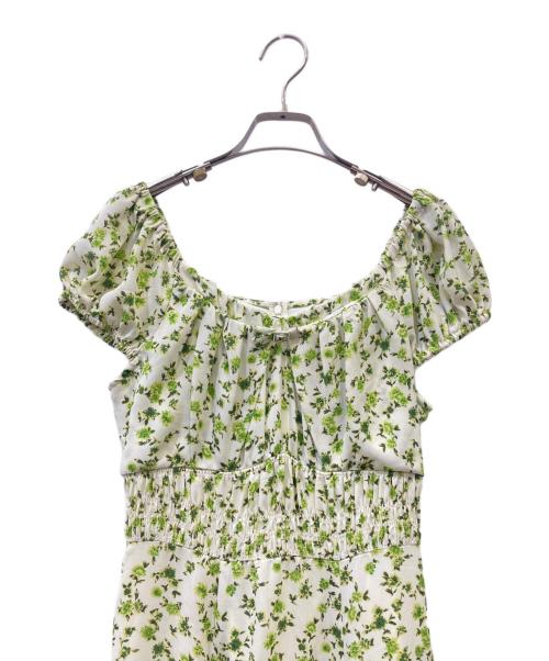 FRAY ID（フレイ アイディー）FRAY ID (フレイ アイディー) フラワープリントオフショルワンピース ミント サイズ:1 未使用品の古着・服飾アイテム