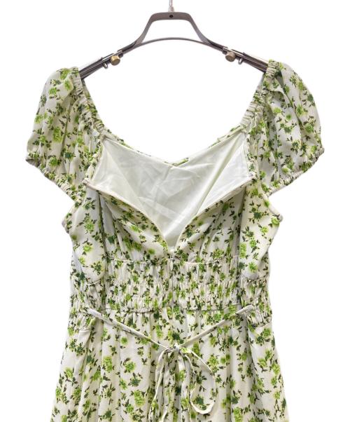 FRAY ID（フレイ アイディー）FRAY ID (フレイ アイディー) フラワープリントオフショルワンピース ミント サイズ:1 未使用品の古着・服飾アイテム