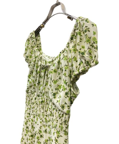 FRAY ID（フレイ アイディー）FRAY ID (フレイ アイディー) フラワープリントオフショルワンピース ミント サイズ:1 未使用品の古着・服飾アイテム