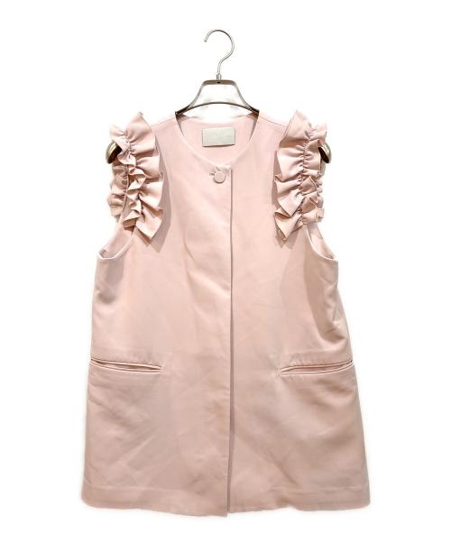 CELFORD（セルフォード）CELFORD (セルフォード) フリルスリーブジレ ライトピンク サイズ:F 未使用品の古着・服飾アイテム