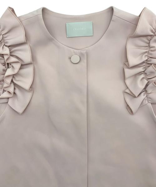 CELFORD（セルフォード）CELFORD (セルフォード) フリルスリーブジレ ライトピンク サイズ:F 未使用品の古着・服飾アイテム