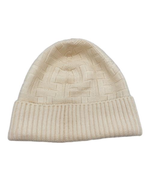 HERMES（エルメス）HERMES (エルメス) セリエボタンニットキャップ オフホワイトの古着・服飾アイテム