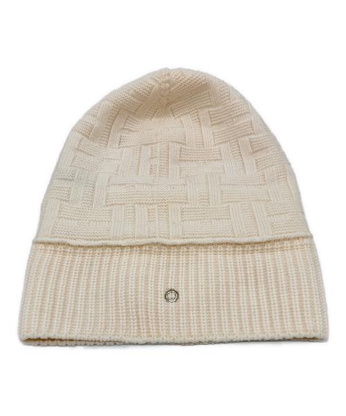 HERMES（エルメス）HERMES (エルメス) セリエボタンニットキャップ オフホワイトの古着・服飾アイテム