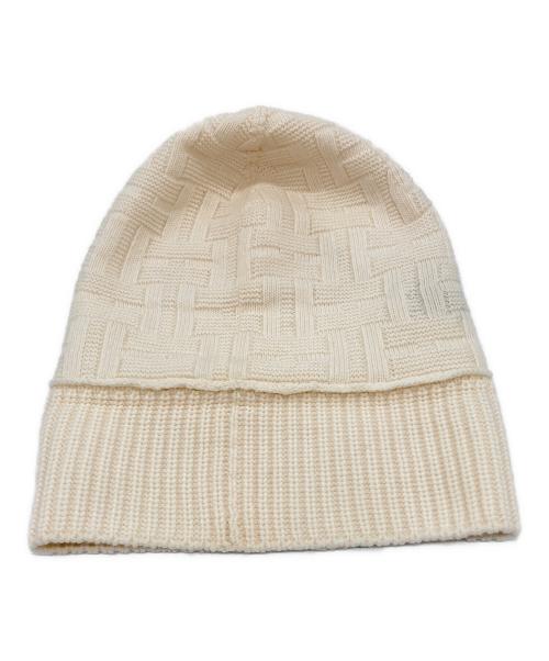 HERMES（エルメス）HERMES (エルメス) セリエボタンニットキャップ オフホワイトの古着・服飾アイテム