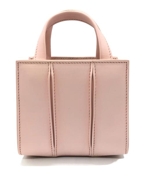 MaxMara（マックスマーラ）MaxMara (マックスマーラ) ホイットニー　カーフレザー ナノ バッグ ピンクの古着・服飾アイテム