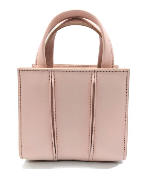 MaxMara（マックスマーラ）MaxMara (マックスマーラ) ホイットニー　カーフレザー ナノ バッグ ピンクの古着・服飾アイテム