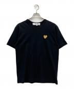 PLAY COMME des GARCONSプレイコムデギャルソン）の古着「ハートワッペンTシャツ」｜ブラック
