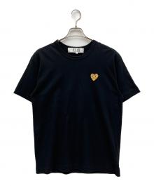 PLAY COMME des GARCONS（プレイコムデギャルソン）の古着「ハートワッペンTシャツ」｜ブラック