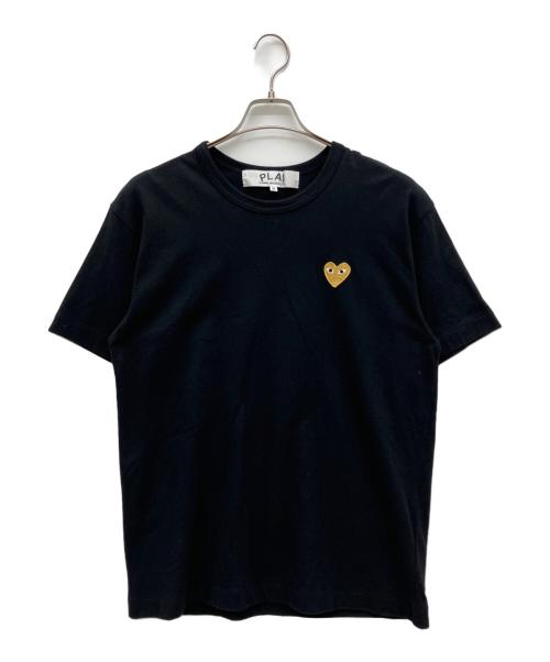 PLAY COMME des GARCONS（プレイコムデギャルソン）PLAY COMME des GARCONS (プレイコムデギャルソン) ハートワッペンTシャツ ブラック サイズ:XLの古着・服飾アイテム