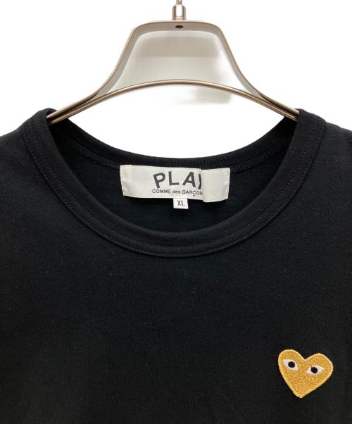 PLAY COMME des GARCONS（プレイコムデギャルソン）PLAY COMME des GARCONS (プレイコムデギャルソン) ハートワッペンTシャツ ブラック サイズ:XLの古着・服飾アイテム