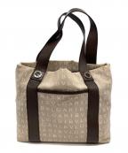 BVLGARIブルガリ）の古着「ロゴマニア ハンドバッグ」｜ベージュ