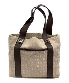 BVLGARI（ブルガリ）の古着「ロゴマニア ハンドバッグ」｜ベージュ