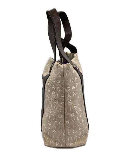 BVLGARI（ブルガリ）BVLGARI (ブルガリ) ロゴマニア ハンドバッグ ベージュの古着・服飾アイテム