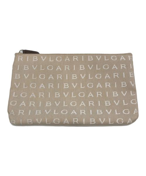 BVLGARI（ブルガリ）BVLGARI (ブルガリ) ロゴマニア ハンドバッグ ベージュの古着・服飾アイテム