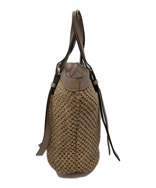 LORISTELLA（ロリステッラ）LORISTELLA (ロリステッラ) ストローレザートートバッグ ピンクの古着・服飾アイテム