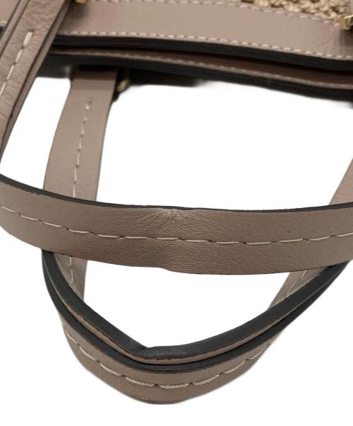 LORISTELLA（ロリステッラ）LORISTELLA (ロリステッラ) ストローレザートートバッグ ピンクの古着・服飾アイテム