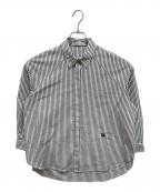 LOUNIEルーニー）の古着「先染めラメストライプシャツ」｜ブラック