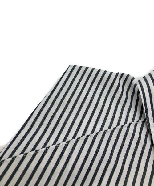 LOUNIE（ルーニー）LOUNIE (ルーニー) 先染めラメストライプシャツ ホワイト×グレー サイズ:38の古着・服飾アイテム