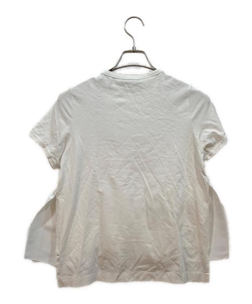 YOKO CHAN（ヨーコチャン）YOKO CHAN (ヨーコチャン) フロントギャザーフリルカットソー ホワイト サイズ:38の古着・服飾アイテム