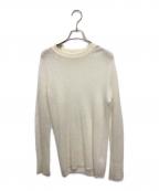 ATONエイトン）の古着「ベビーモヘヤクルーネックニット」｜ホワイト