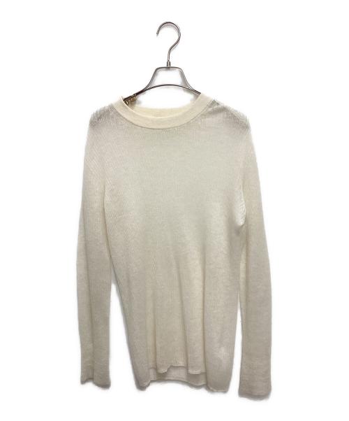 ATON（エイトン）ATON (エイトン) ベビーモヘヤクルーネックニット ホワイト サイズ:02の古着・服飾アイテム