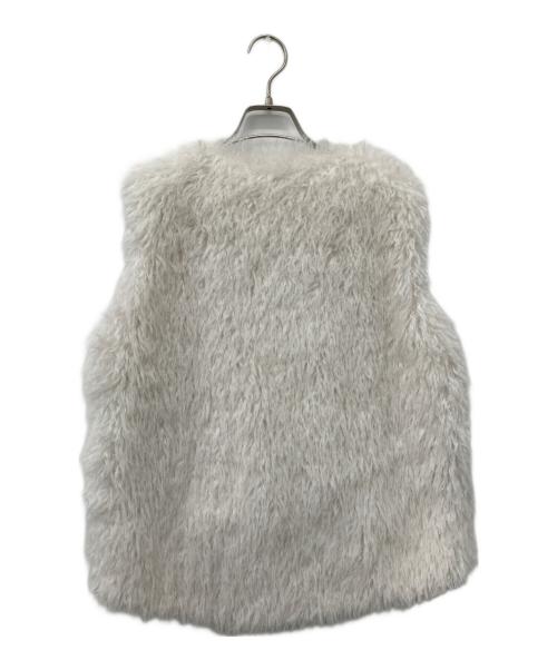 regleam（リグリーム）regleam (リグリーム) DRAWSTRING FUR VEST/ドローストリングファーベスト ホワイト サイズ:FREEの古着・服飾アイテム