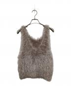 Nobleノーブル）の古着「フェザーニットビスチェ」｜ベージュ